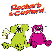 Roobarb and Custard cartoon dog and cat