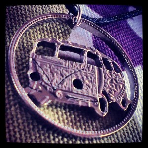 Campervan half crown coin necklace Louis Edwards