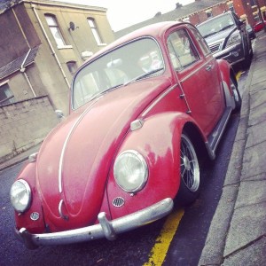 red vw beetle patina slammed